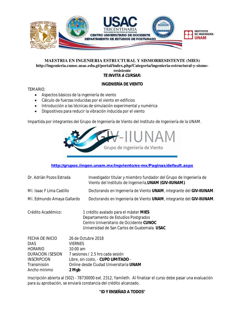Curso de Ingeniería de viento