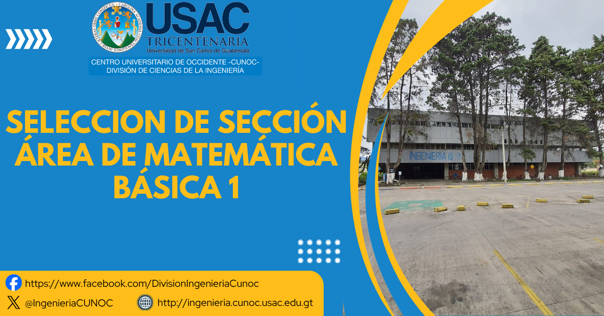 Asignación de Sección Área Matemática Básica 1