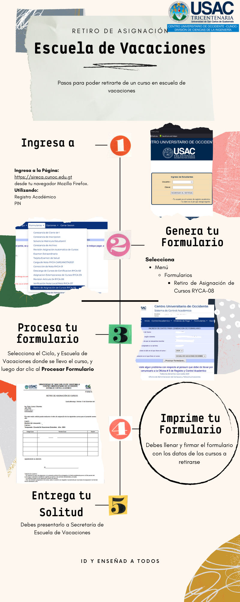 Desasignación de Cursos Escuela de Vacaciones Junio 2026