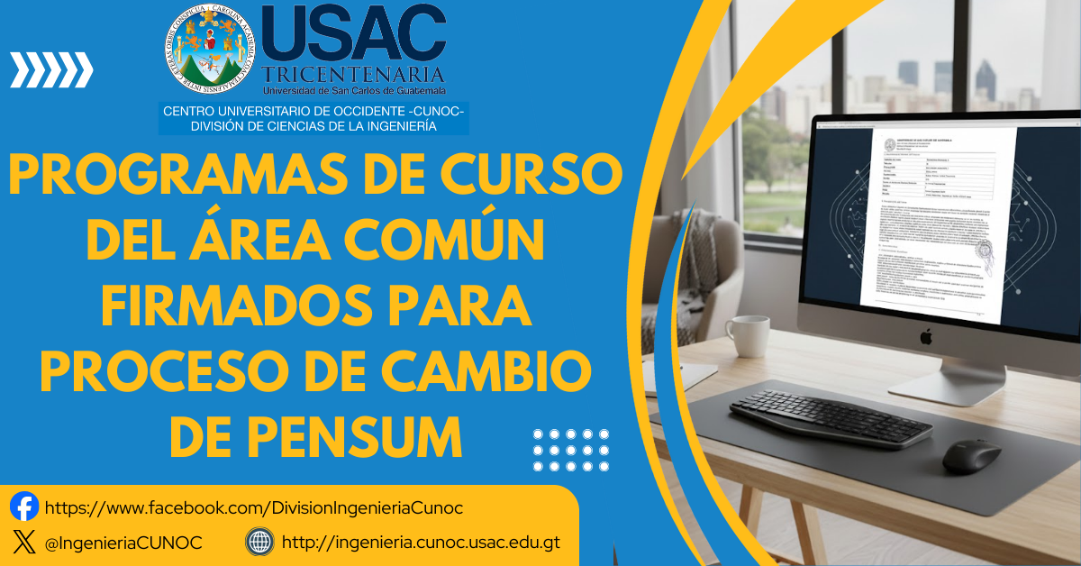 Programas Firmados del Área Común para Cambio de Pensum