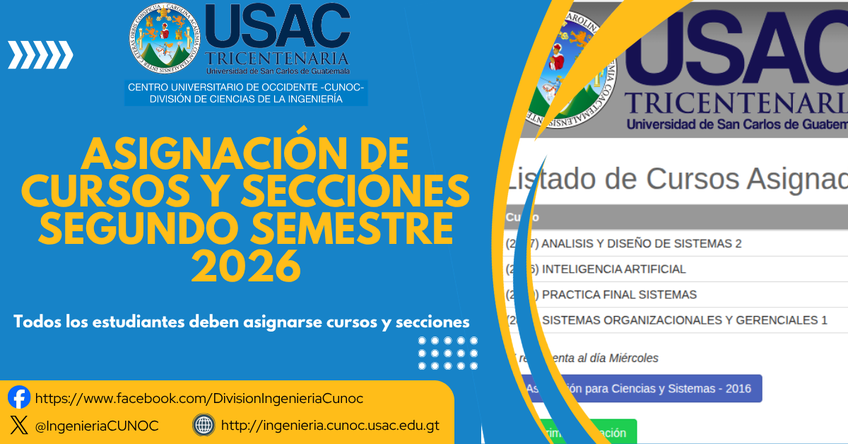 Asignación Segundo Semestre 2026