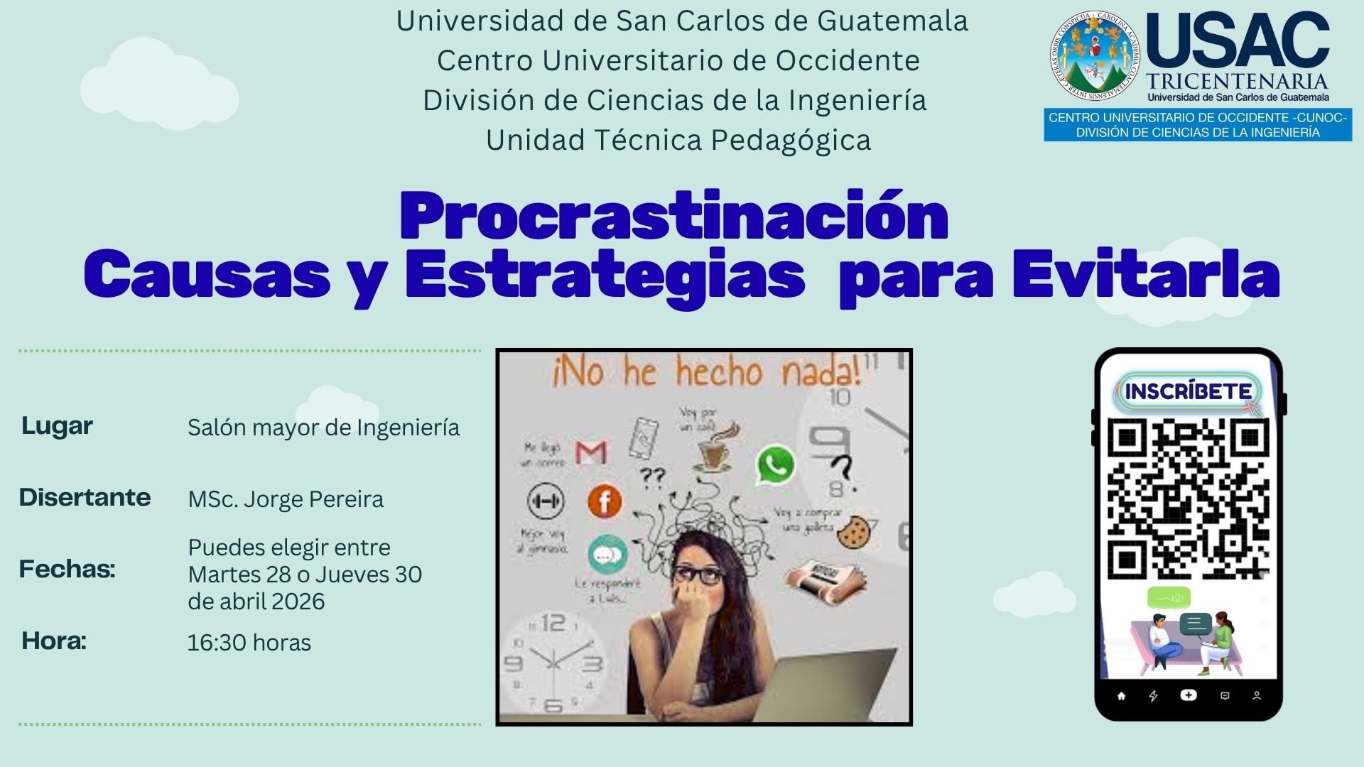 Conferencia Procastinación Causa y Estrategias para Evitarla