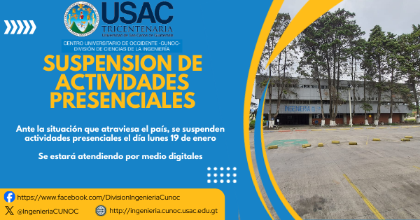 Suspensión de Actividades Presenciales Lunes 19 de Enero