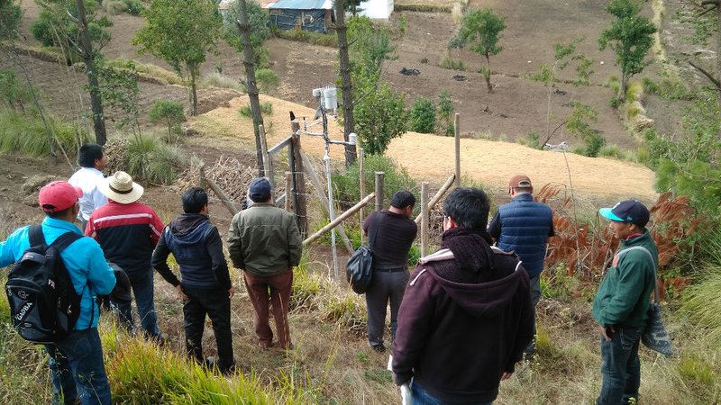 Visita de campo Estación Meteorológica Pologua Totonicapan