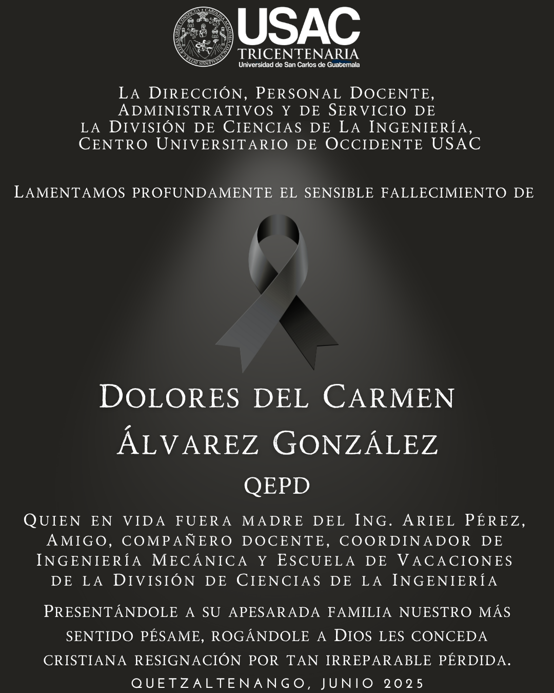 Esquela Dolores del Carmen Álvarez González