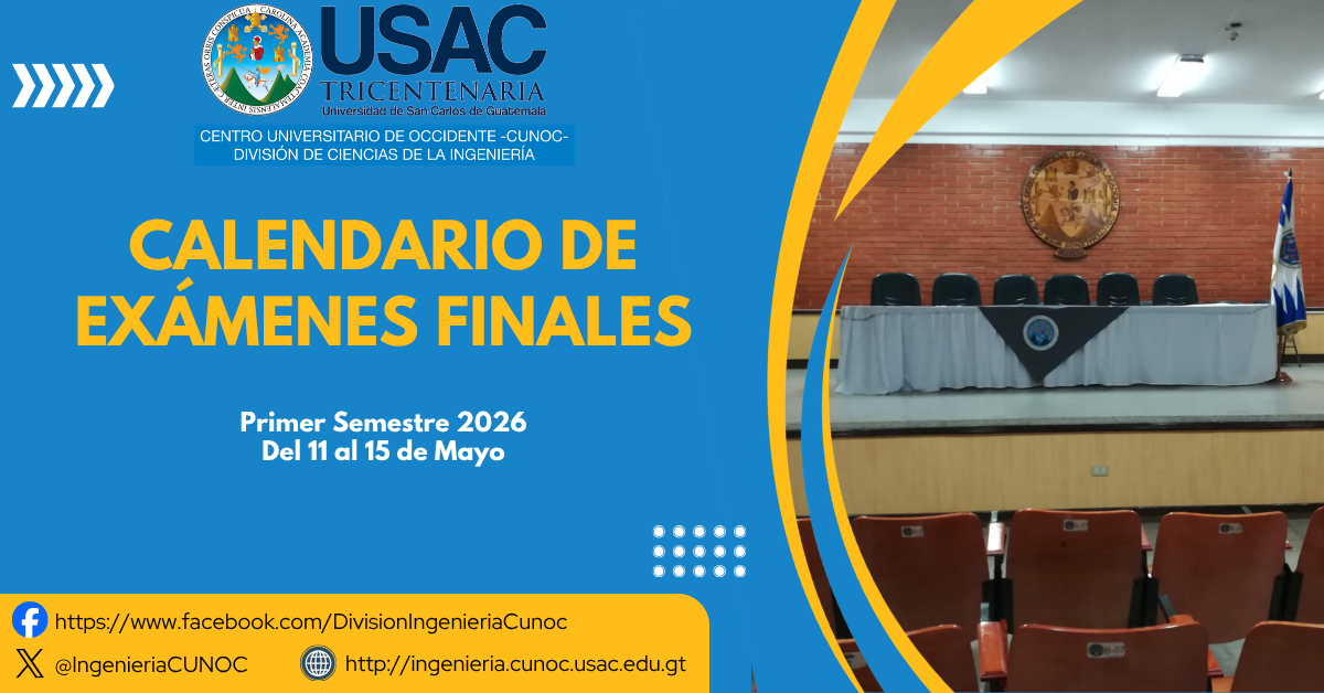 Calendario de Exámenes Finales 1er Semestre 2026
