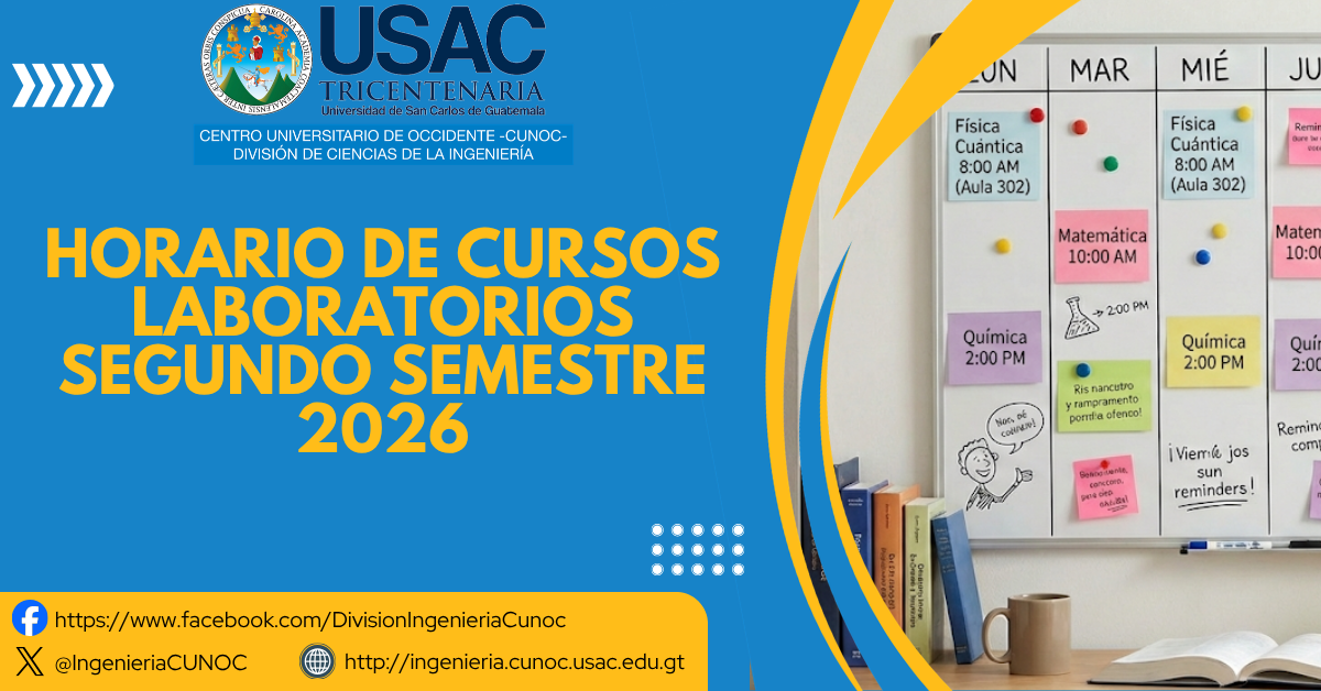 Horario de Laboratorios Segundo Semestre 2026